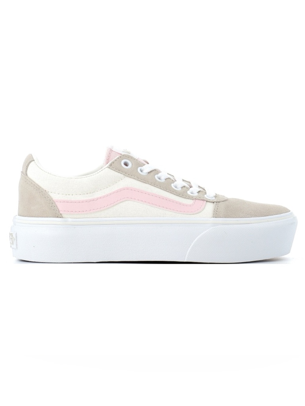 Vans Old Skool Platform Sneaker in Pink and Cream